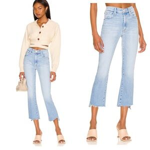 MOTHER Light Wash Ankle Jeans insider crop step fray in Limited Edition wash EUC